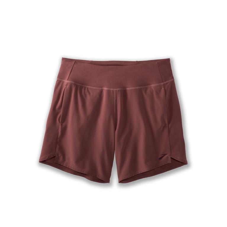 Brooks Chaser 7 Running Shorts - Women's - Burgundy/Terracotta (79602-TKMN)